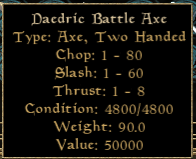 Daedric Battle Axe